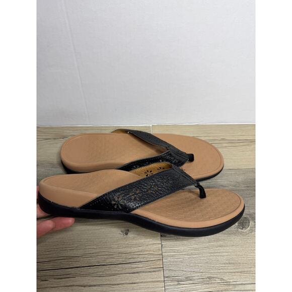 Vionic Women's Shona Sandals Flip Flops Supportive Comfort Toe Post Leather Sz 8 - Picture 5 of 6